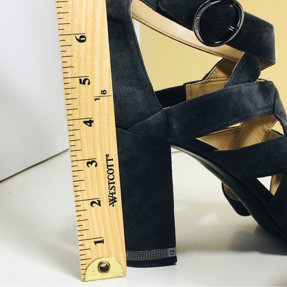 Michael Kors Valerie Sandal Suede Charcoal 11 M - Picture 11 of 15